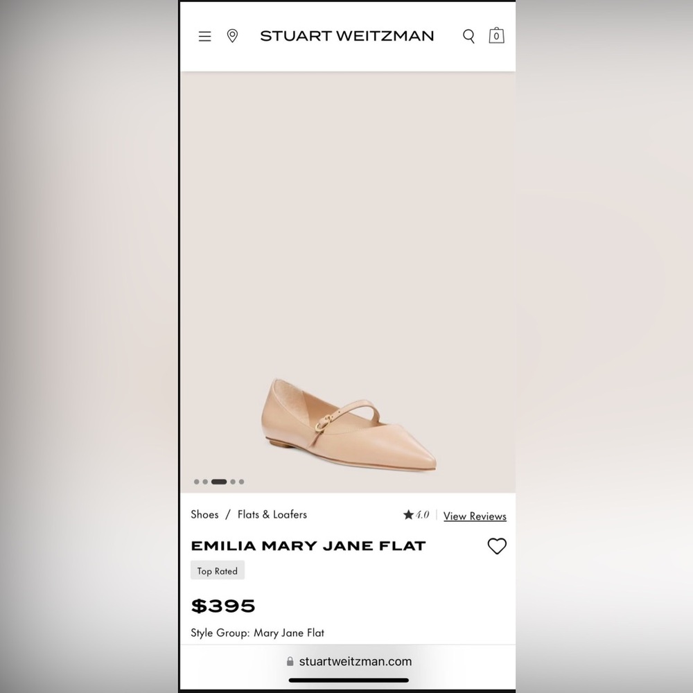 Stuart Weitzman- EMILIA MARY JANE FLAT size 9/39.9